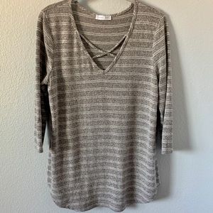 Emory Park V-Neck TeeShirt, Size Large